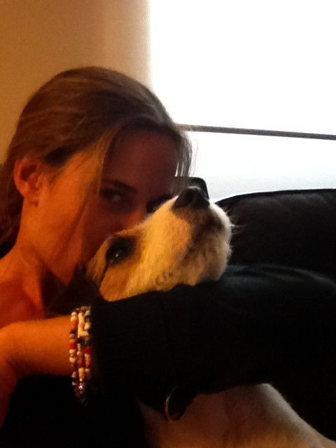 Photo femme et chien